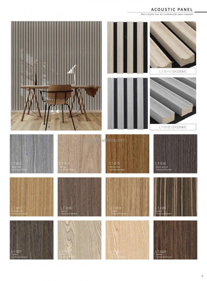 Modern Wooden Slat Acoustic Panels for Noise Reduction