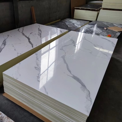 품질 Modern Geometric PVC Marble Wall Panel Waterproof Fireproof B1 Grade 공장