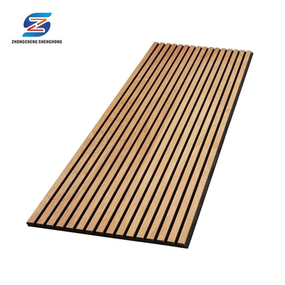 Качество 21mm Acoustic Slat Wall Panel MDF Polyester Fiber Soundproof Фабрика