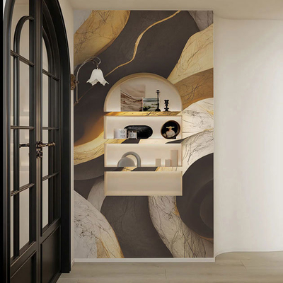 Качество UV Gilding Marble PVC Wall Panel Waterproof Fireproof 2.8mm Фабрика