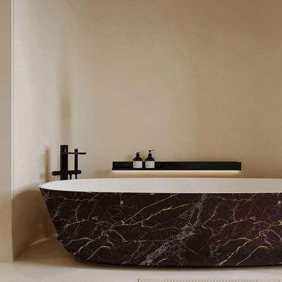 European PVC UV Marble Wall Panel 2.8mm Waterproof Soundproof