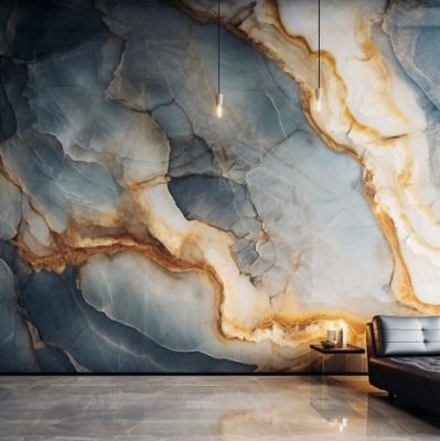 Modern PVC Floral UV Marble Sheet Waterproof Wall Panel