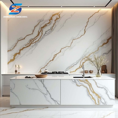 Calidad Customizable PVC Marble Wall Panels Waterproof Modern Interior Decor fábrica