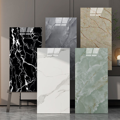 Calidad UV Marble Wall Panel Waterproof Fireproof Customizable Indoor Decoration fábrica