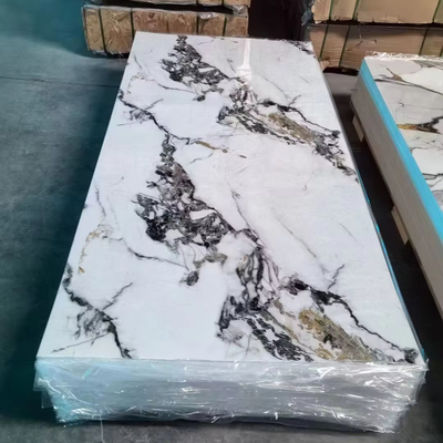 Qualidade Waterproof PVC Wall Panel UV Marble Sheet for Indoor Decoration fábrica