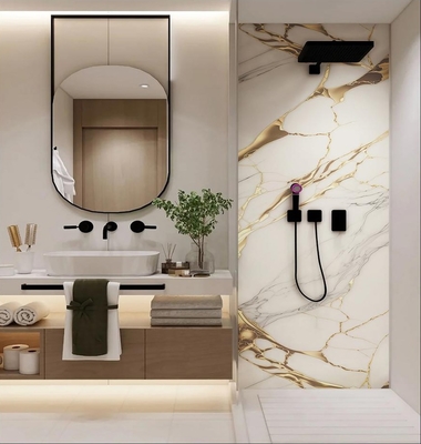 Quality Waterproof PVC Wall Panel UV Marble Sheet for Indoor Decoration factory