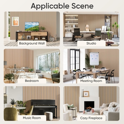 Qualidade 21mm Acoustic Slat Wall Panel MDF Polyester Fiber Soundproof fábrica