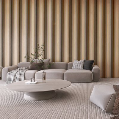 Qualità Custom Acoustic Slat Wall Panels for Home Office Soundproofing fabbrica
