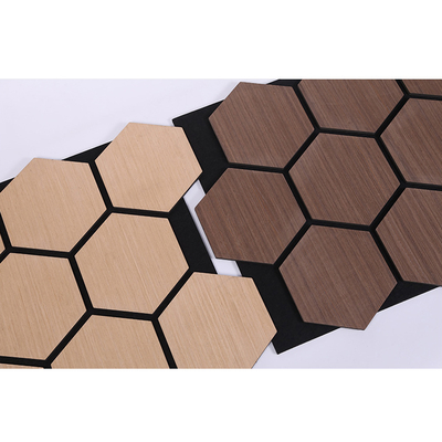 Quality Hexagonal Mosaic Acoustic Wall Panel MDF Polyester Fiber Soundproof factory