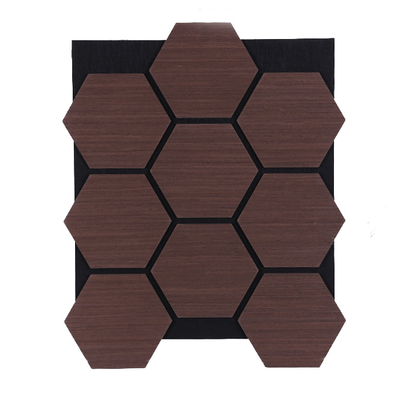 Quality Hexagonal Mosaic Acoustic Wall Panel MDF Polyester Fiber Soundproof factory