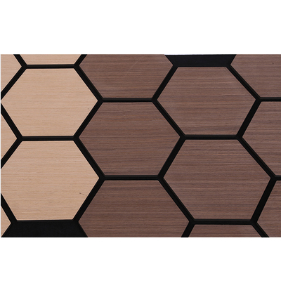 Quality Hexagonal Mosaic Acoustic Wall Panel MDF Polyester Fiber Soundproof factory
