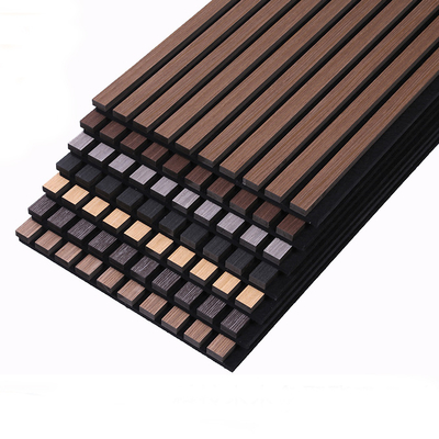 Quality Natural Walnut Acoustic Wall Panels MDF Soundproof Slat Design factory