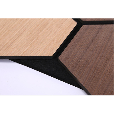Qualità Custom Hexagon Acoustic Panel MDF Polyester Fiber Soundproofing fabbrica