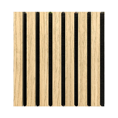 Qualità Wooden Slat Acoustic Panel 22mm MDF Polyester Fiber Soundproof fabbrica