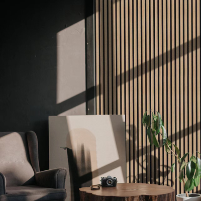 Modern Acoustic Slat Panel - Sound Absorption Wall Panel for Workshops