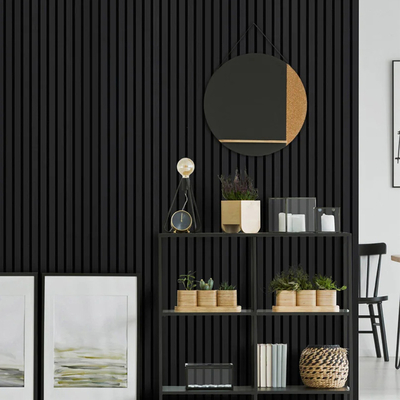 Quality MDF Black Oak Acoustic Wall Panels Soundproof Moisture-Proof factory