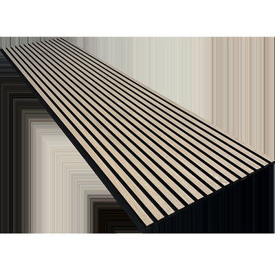 Quality Wooden Slat Acoustic Wall Panel MDF with PET Polyester Soundproofing factory