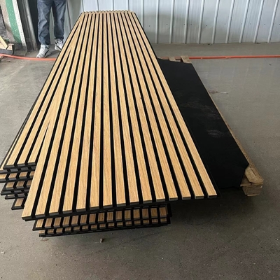 Quality Wooden Slat Acoustic Panel MDF Soundproof Wall Panels Modern Design factory