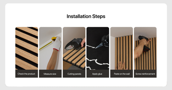 Qualidade Waterproof Acoustic Wooden Slat Panel for Wall and Ceiling fábrica