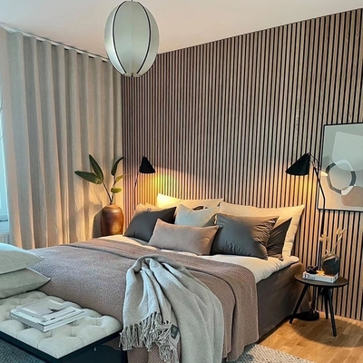 品質 Modern Wooden Slat Acoustic Panel 21mm for Soundproofing 工場