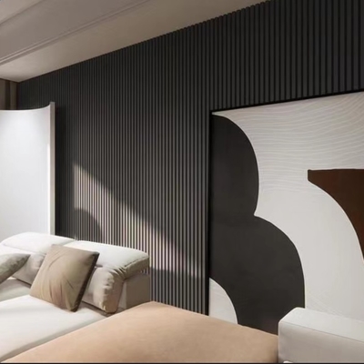 Qualidade Wooden Slat Acoustic Panel MDF Polyester Fiber Soundproof Wall fábrica