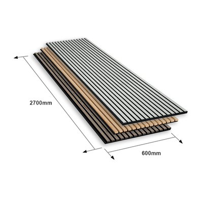 Qualität European Style Wood Slat Acoustic Panel MDF Polyester Fiber Wall Panel Fabrik