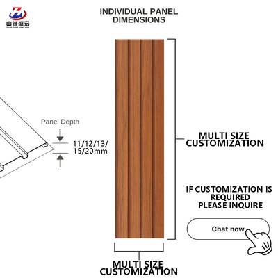 Quality WPC Wood Grille Strip Wall Panel 160x25cm Moisture-Proof Fireproof factory