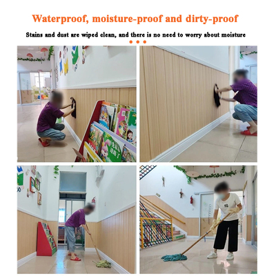 Qualidade WPC Moisture-Proof Fireproof Wood Veneer Interior Wall Panel fábrica