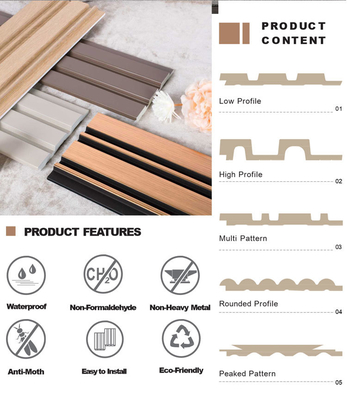 Качество Modern WPC Grille Wall Panels Moisture-Proof Fireproof Indoor Decoration Фабрика