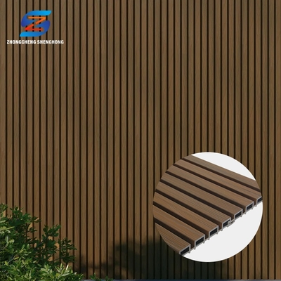 Quality WPC Fluted Slat Wall Boards Waterproof Fireproof Outdoor Grille Panel factory