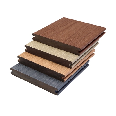Ποιότητα 18mm Dark Grey WPC Decking 3D Embossed Click Outdoor Flooring εργοστάσιο