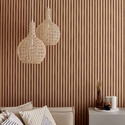 Качество Modern WPC Wood Fiber Grille Panel Waterproof Fireproof TV Background Фабрика