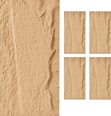 Calidad B1 Fireproof PU Faux Stone Panels 2400x600mm Waterproof Wall Cladding fábrica