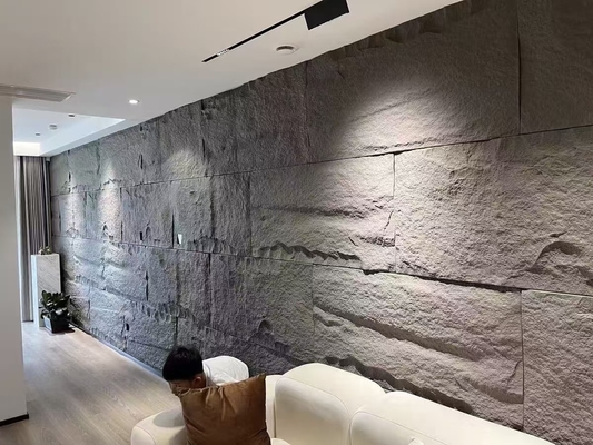 Качество Modern Geometric PU Stone Wall Panels Waterproof Exterior Decoration Фабрика