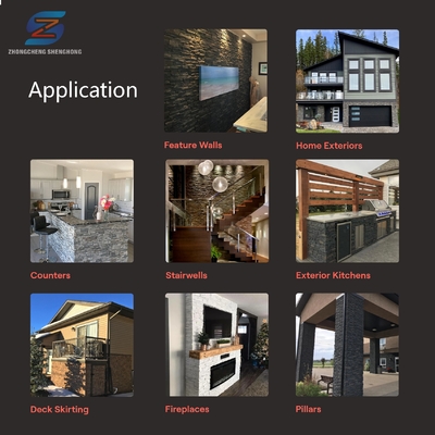 Qualidade 3D PU Stone Wall Panel Waterproof Fireproof Interior Exterior Decor fábrica