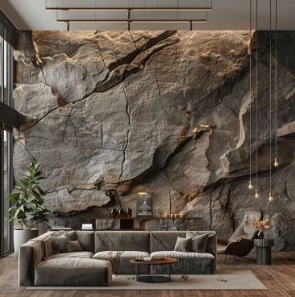 Качество Modern 3D Fireproof PU Stone Wall Panels Waterproof Exterior Decoration Фабрика