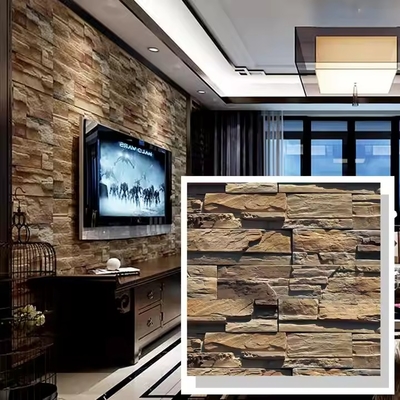 Качество PU Stone Wall Panel 1200x180mm Waterproof Fireproof Modern Design Фабрика