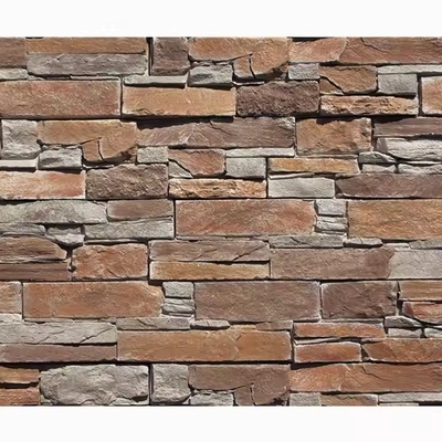 Качество PU Stone Wall Panel 1200x180mm Waterproof Fireproof Modern Design Фабрика