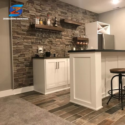 Qualidade Custom PU Faux Stone Tiles Waterproof Lightweight 2400x600mm fábrica