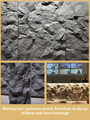 Качество Modern PU Stone Wall Panel Waterproof Indoor Decoration 20-60mm Фабрика