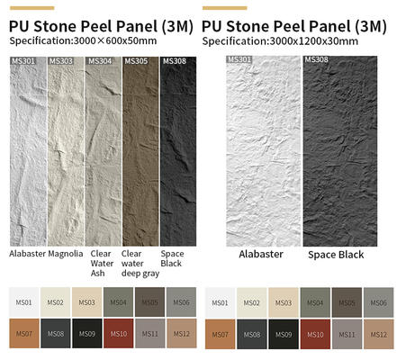 Качество Modern PU Stone Wall Panel Waterproof Indoor Decoration 20-60mm Фабрика