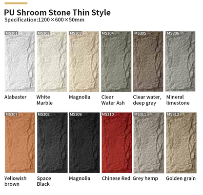 Качество Modern PU Stone Wall Panel Waterproof Fireproof 3D Design Фабрика