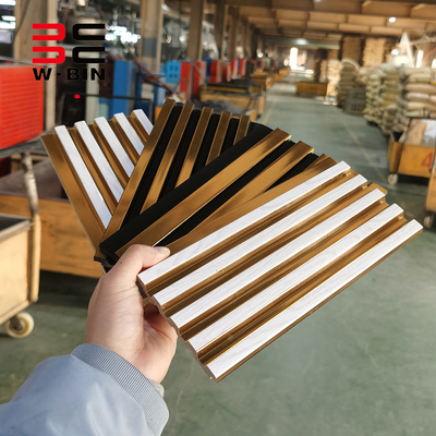 Качество Modern PS Sound-Absorbing Wall Panel Waterproof Striped Design Фабрика
