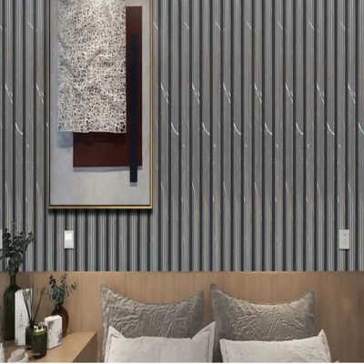 Kwaliteit Customizable 3D Fluted PS Wall Panel Moisture Proof Modern Design fabriek