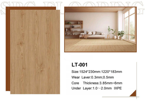 Qualidade Waterproof SPC Flooring 4mm-7mm Click Lock Vinyl Tiles for Indoor Use fábrica