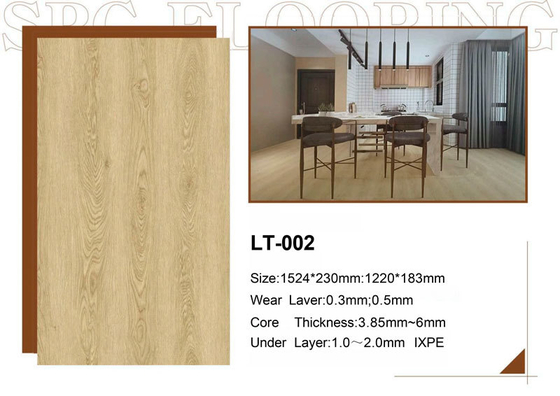 Qualidade Waterproof SPC Flooring 4mm-7mm Click Lock Vinyl Tiles for Indoor Use fábrica