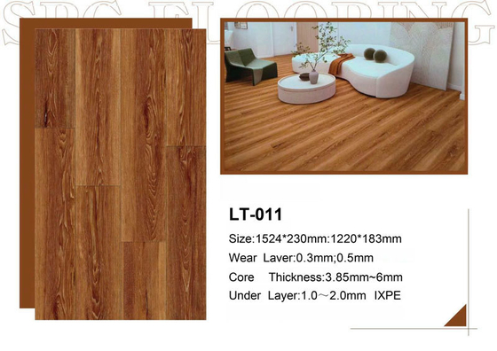 Ποιότητα Waterproof SPC Click Flooring 4mm-7mm for Gym and Courtyard εργοστάσιο